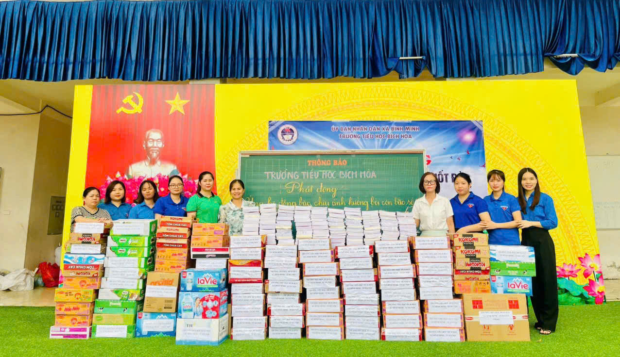 TRƯỜNG TIỂU HỌC BÍCH HÒA LAN TỎA TINH THẦN “TƯƠNG THÂN TƯƠNG ÁI” HƯỚNG VỀ ĐỒNG BÀO LŨ LỤT